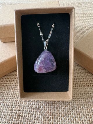 Collar mineral ✦Amatista✦ Cadena acero inoxidable