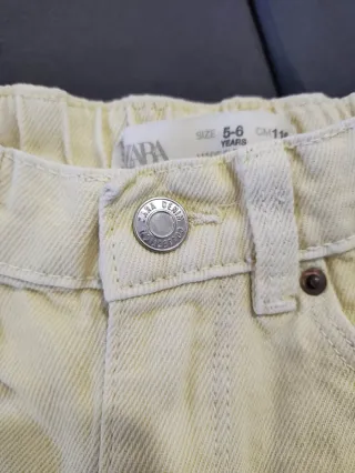 Calções Zara 5/6 anos Amarelos