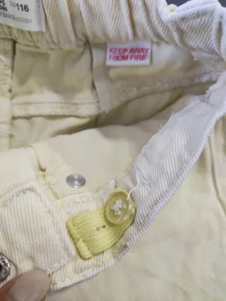 Calções Zara 5/6 anos Amarelos