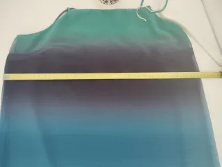 Vestido largo degradado azul y verde