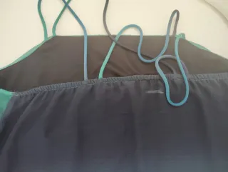 Vestido largo degradado azul y verde