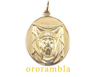 Medalla Santa Faz Oro 18k