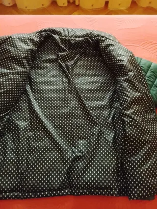 Cazadora verde reversible calentita