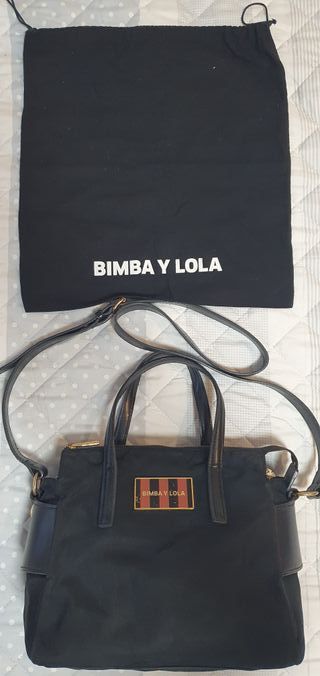 Bolso Bimba y Lola Nylon Negro con Saco
