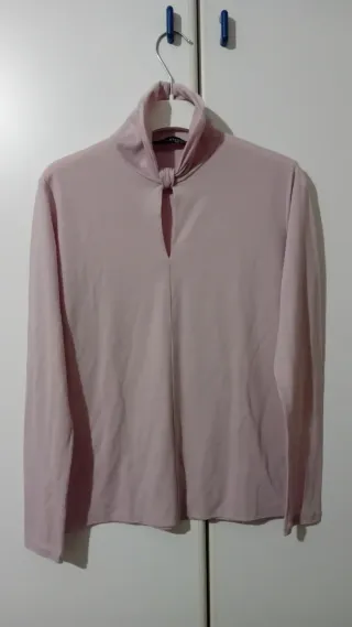 Maglia collo alto annodato donna/ragazza