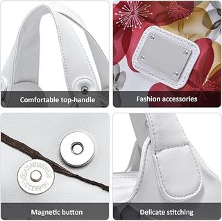 Bolso de Mujer Casual de Hombro PU Cuero Blanco