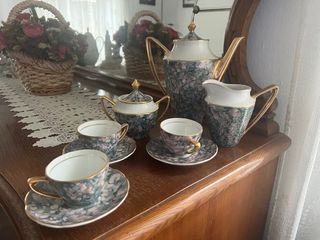 Juego de té antiguo porcelana 12 servicios