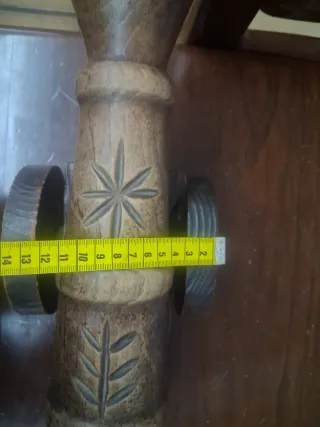 Cannone in legno decorato