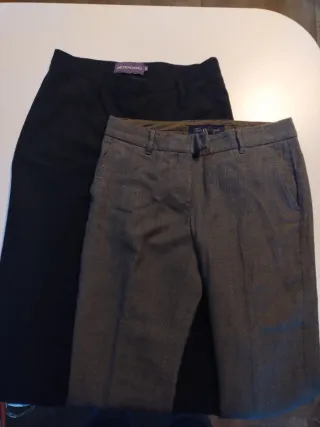 Pantaloni donna METRADAMO neri e grigi
