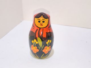 Matrioska Sovietiche Originali Legno 5 Pezzi