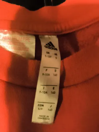 Sudadera Adidas Osasuna Roja 1,40 9- 10 años