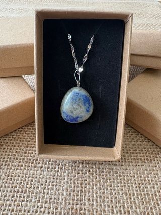 Collar mineral ✦Lapislázuli✦ Cadena acero inoxidab