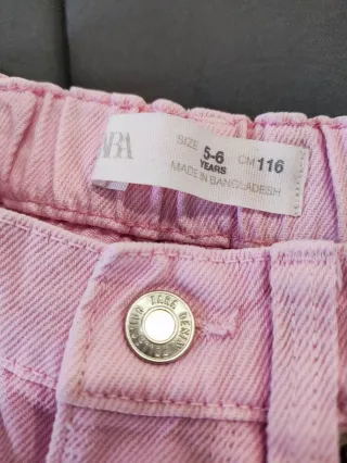 Calções Zara Rosa 5/6 anos