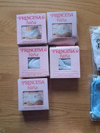 14 Braguitas niña Princesa Talla 10-12