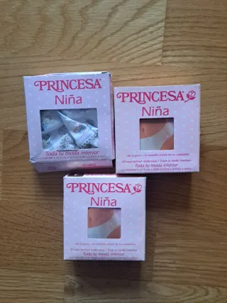 14 Braguitas niña Princesa Talla 10-12