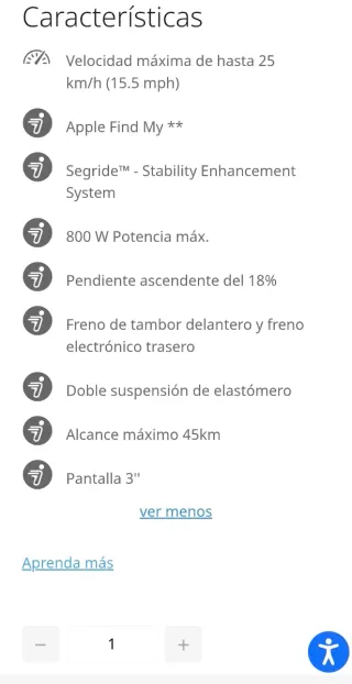 Patinete eléctrico Ninebot E3