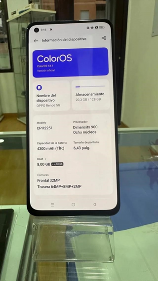 Oppo Reno6 5G 128GB Nero