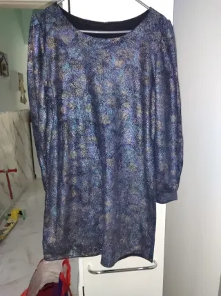 Vestito donna blu multicolor