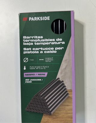 Barritas termofusibles Parkside 7mm x 150mm Negro