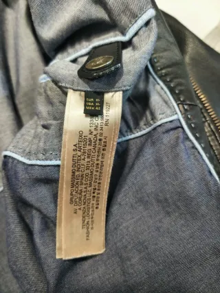 Chaqueta Piel Negra Massimo Dutti