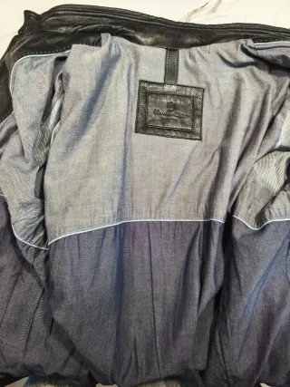 Chaqueta Piel Negra Massimo Dutti