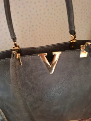 Borsa donna ecopelle grigia