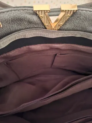 Borsa donna ecopelle grigia