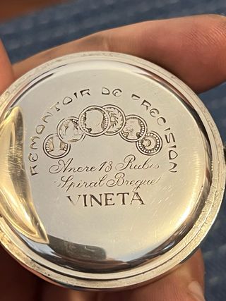 Reloj de bolsillo plata funcionando muy bien