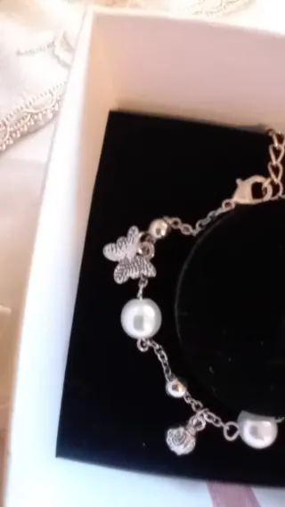 Bracciale Argento con Charms Perle e Libellula