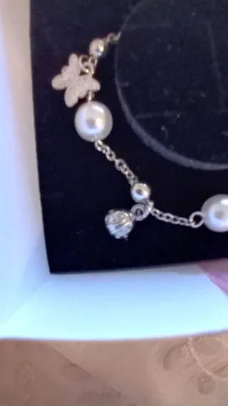 Bracciale Argento con Charms Perle e Libellula