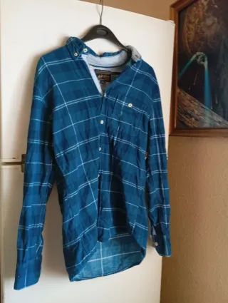 Camisa Jack & Jones cuadros azul Talla M