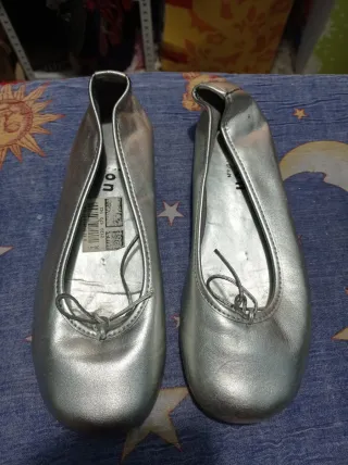 Manoletinas Plata Talla 36