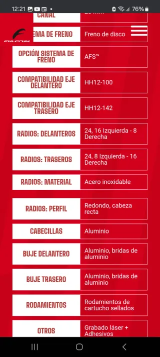 Fulcrum Racing 500 DB nucleo xdr para sram