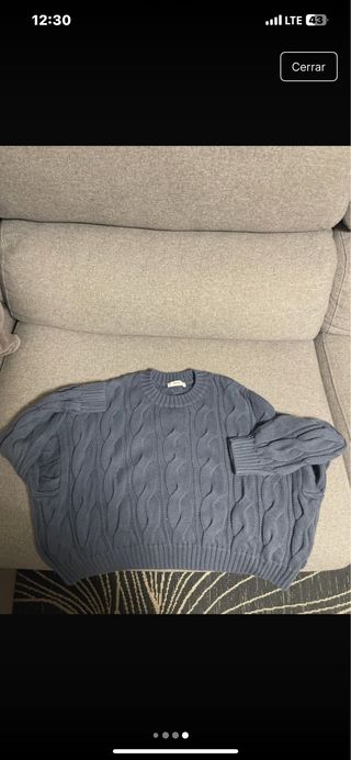 Jersey Mango trenzado azul Talla XS/S