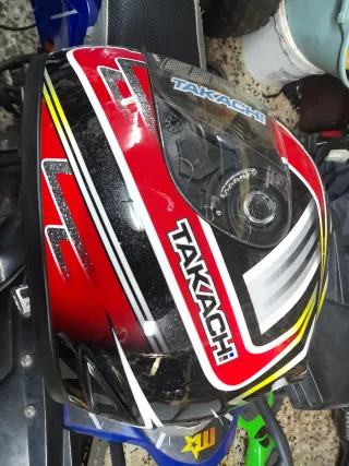 Casco Integral TAKACHI Rojo y Negro