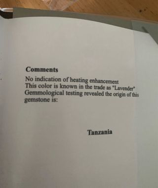 Anillo Plata Zafiro Rosa Certificado GRC