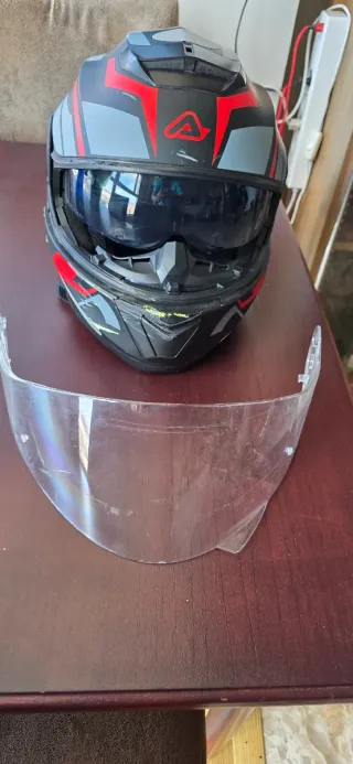 Casco Moto Strobe II Negro/Rojo Talla M