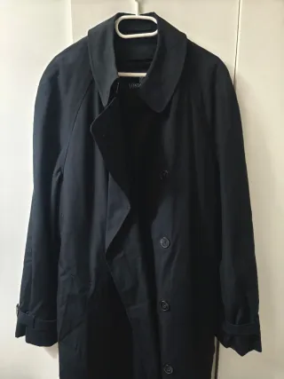 Gabardina London Fog Larga Negra