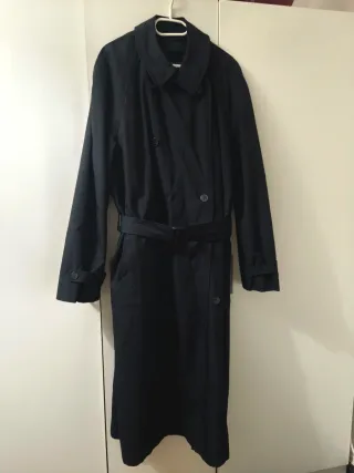 Gabardina London Fog Larga Negra