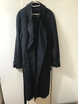 Gabardina London Fog Larga Negra