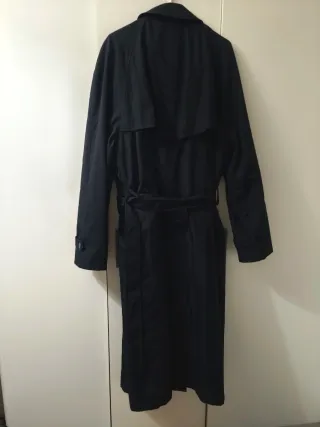 Gabardina London Fog Larga Negra