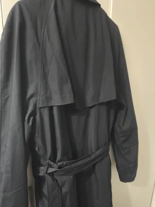 Gabardina London Fog Larga Negra