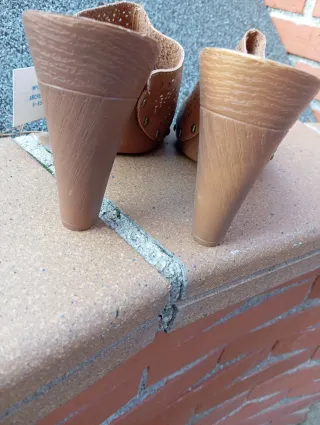 Sandalias Mary paz  Cuero Marrón Talla 39