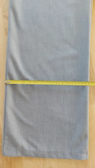 Pantalón ancho Stradivarius gris T.36