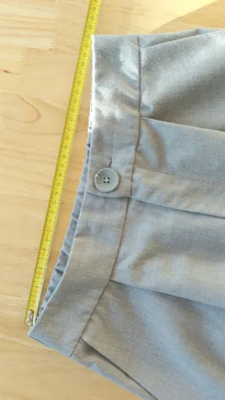 Pantalón ancho Stradivarius gris T.36