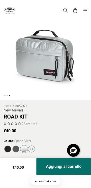 Beauty case Road Kit Eastpak Argento
