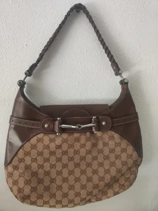 Bolso Gucci Vintage Marrón y Beige