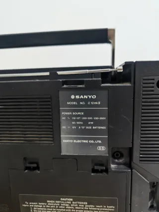 Radiocasete Sanyo C 12 mkII Vintage