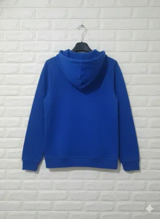 Felpa Primark Blu Elettrico Zip Intera Cappuccio S