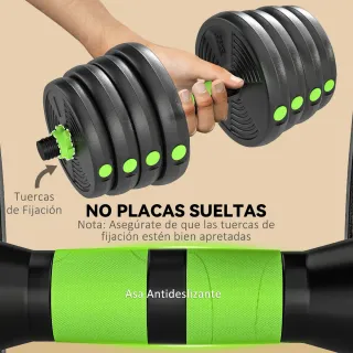 Mancuernas Ajustables 30kg 3 en 1